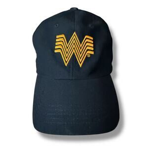 Whataburger Ball Cap Unisex Black Orange Embroidered Logo Staff Hat OSFM